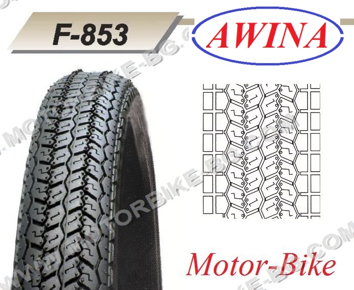 Pneu AWINA 19 2.25-19 4PR TT - Pneu Moto/Cyclomoteur - Référence F853 - Pneu à Chambre