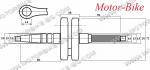 КОЛЯНОВ ВАЛ ЗА ЯМАХА JOG 3KJ/ 3RY/ 3YJ/ 3YK /ХОРИЗОНТАЛЕН ЦИЛИНДЪР/ RMS 10мм бутален болт / шлици 13мм - АПРИЛИЯ / АТАЛА / БЕНЕЛИ / БЕТА / ЦПИ / ГАРЕЛИ / ДЕРБИ / КТМ / МАЛАГУТИ / МБК / ПГО / СИМ-2