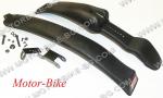 ВЕЛО КАЛНИК ПРЕДЕН + ЗАДЕН 24-28 ЦОЛА MTB ПЛАСТМАСОВИ ЧЕРНИ КРОС-1