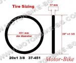 ВЕЛО ГУМА ВЪНШНА 20x1 3/8 37-451 F-368 ЛОНГ РАЙД-2