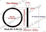 ВЕЛО ГУМА ВЪНШНА 16x2.50 / 2.50-12 МОТО СТАНДАРТ / R623 TT R-ZONE ЗА ЕЛЕКТРИЧЕСКИ ТРИКОЛКИ-2