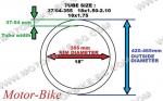 ВЕЛО ГУМА ВЪТРЕШНА 18x1.25-1.75 (32/47-355) AV-35 мм РУБЕНА/МИТАС-2