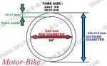 ВЕЛО ГУМА ВЪТРЕШНА 24x1 3/8 (25/37-534/540) AV-40мм РУБЕНА/МИТАС-2