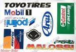 ЕМБЛЕМИ /POLINI, MALOSSI, TOYO, REPSOL, CASTROL, ARAI, MOBIL1/ 24.5x17.5см К-Т-1