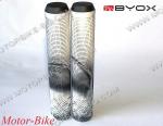 ВЕЛО РЪКОХВАТКА ГУМЕНА 166мм БЯЛО-СИВА BYOX HL-G132 /2 БР./