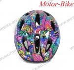 ВЕЛО КАСКА Y03 ШАРЕНА S (48-54cm) със задна LED светлина BYOX-2