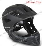 ВЕЛО КАСКА ДЕТСКА Full face К01 ЧЕРНА S (48-56cm) със задна LED светлина BYOX