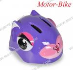 ВЕЛО КАСКА ДЕТСКА Kati Y26 ТЪМНО ЛИЛАВА S (48-54cm) със задна LED светлина BYOX