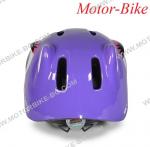 ВЕЛО КАСКА ДЕТСКА Kati Y26 ТЪМНО ЛИЛАВА S (48-54cm) със задна LED светлина BYOX-3