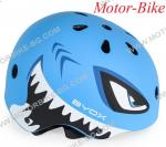 ВЕЛО КАСКА ДЕТСКА Skate Y09 СИНЯ АКУЛА S (48-54cm) със задна LED светлина BYOX-2