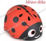 ВЕЛО КАСКА ДЕТСКА Skate Y09 ЧЕРВЕНО-ЧЕРНА КАЛИНКА S (48-54cm) със задна LED светлина BYOX