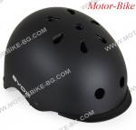 ВЕЛО КАСКА ДЕТСКА Skate Y09 ЧЕРНА M (54-58cm) със задна LED светлина BYOX