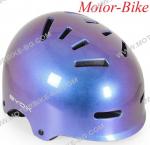 ВЕЛО КАСКА ДЕТСКА Skate Y25 ЛИЛАВА M (54-58cm) със задна LED светлина BYOX