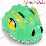 ВЕЛО КАСКА ДЕТСКА Dino Y27 ЗЕЛЕНА S (48-54cm) със задна LED светлина BYOX