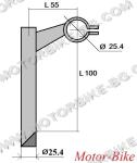 ВЕЛО НОСАЧ ЗА КОРМИЛО Ф25.4/25.4 L-100/55мм ЧЕРЕН-2