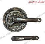 ВЕЛО КУРБЕЛИ ЛЯВ + ДЕСЕН 3/42 MTB PROWHEEL MC-AC49 АЛУМИНИЕВИ - РЕЗБА 14.0мм / 24/34/42 170mm