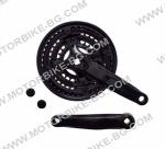 ВЕЛО КУРБЕЛИ ЛЯВ+ДЕСЕН 3/42 MTB ЧЕРНИ - РЕЗБА 14.0мм / 24/34/42T 170mm