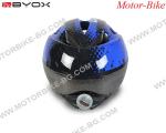 ВЕЛО КАСКА Y03 СИНЬО-ЧЕРНА-БЯЛА S (48-54cm) със задна LED светлина BYOX-3