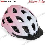 ВЕЛО КАСКА Y41 РОЗОВА L (58-62cm) със задна LED светлина BYOX